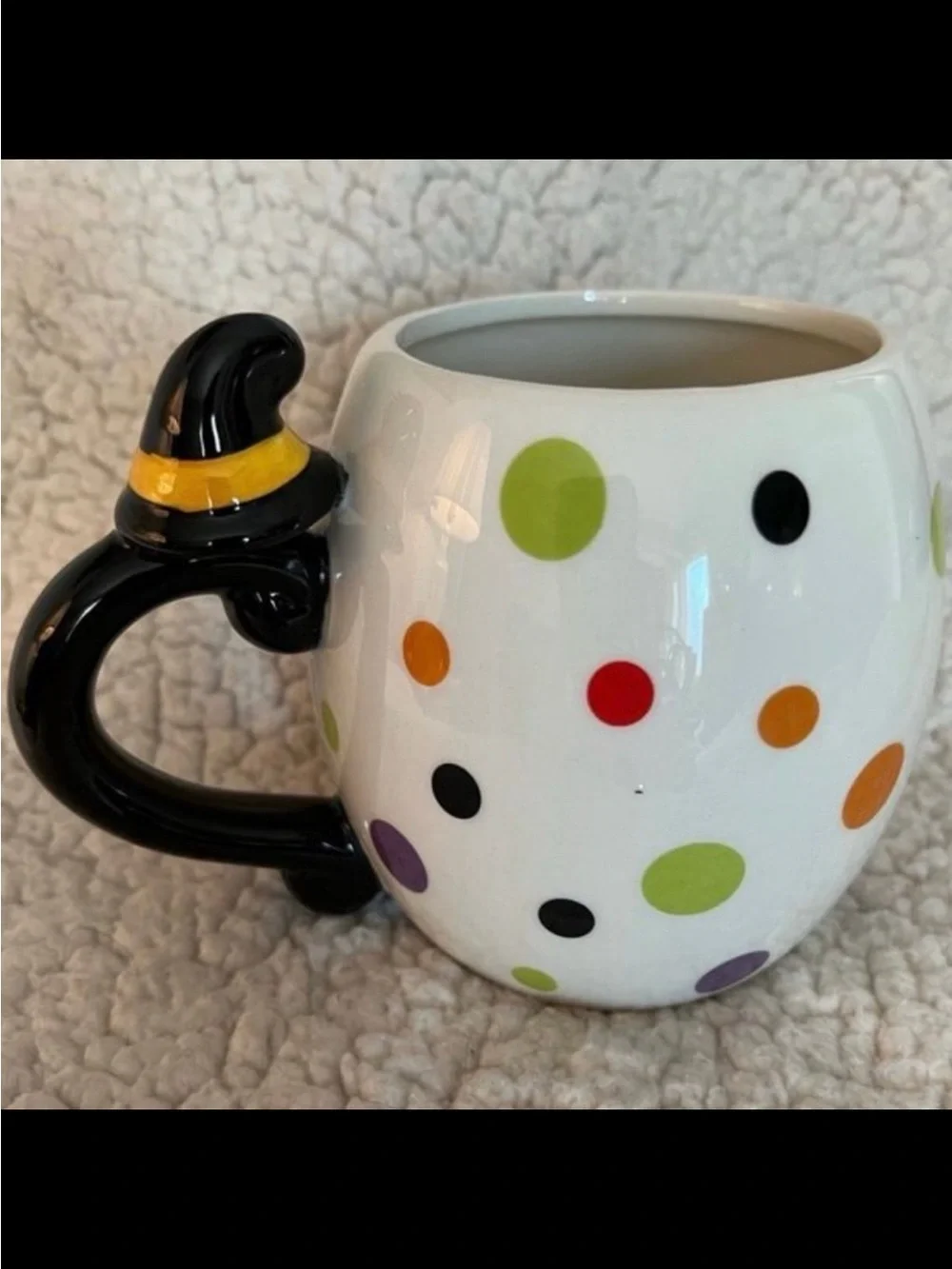 Whimsical Ceramic Witch Mug